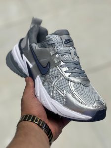 کتونی نایک وی تو کی ران نقره ای آبی کشلون NIKE V2K RUN درجه یک  
