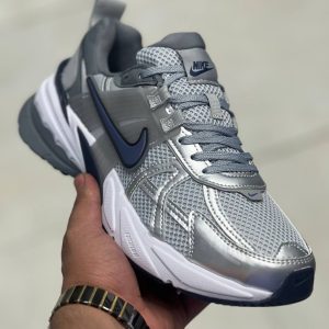 کتونی نایک وی تو کی ران نقره ای آبی کشلون NIKE V2K RUN درجه یک  