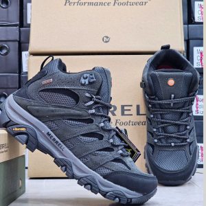 کفش ترکینگ مرل Moab Mid ساق‌بلند ضدآب GORE-TEX با زیره ویبرام – کیفیت درجه یک