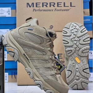 کفش ترکینگ مرل Moab Mid ساق‌بلند ضدآب GORE-TEX با زیره ویبرام – کیفیت درجه یک